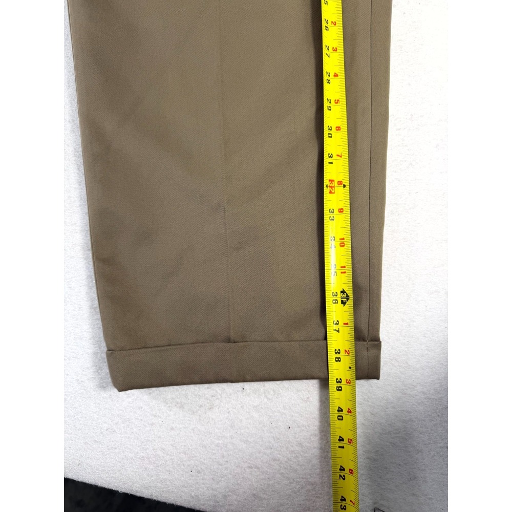 Perry Ellis Portfolio Dress Pants Mens 42/30 Brown Low Waist Office Business - Picture 10 of 16
